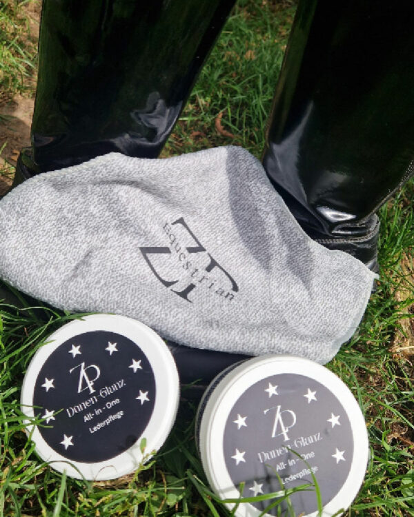 Dünen-Glanz All- in- One Lederpflege, Vegan Pflege-Set mit Microfasertuch